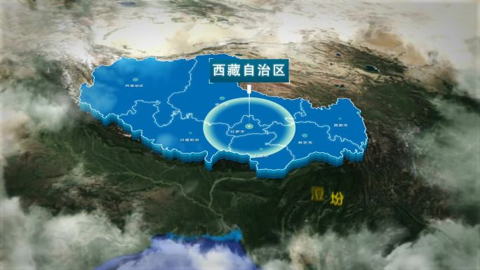 原创西藏地图AE模板