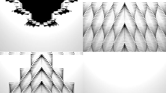 三维矩阵黑白三维3d节奏