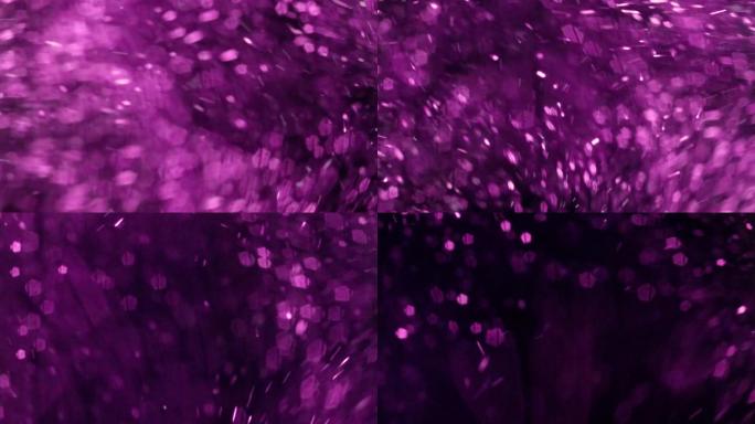 紫色粒子飞舞（透明通道）