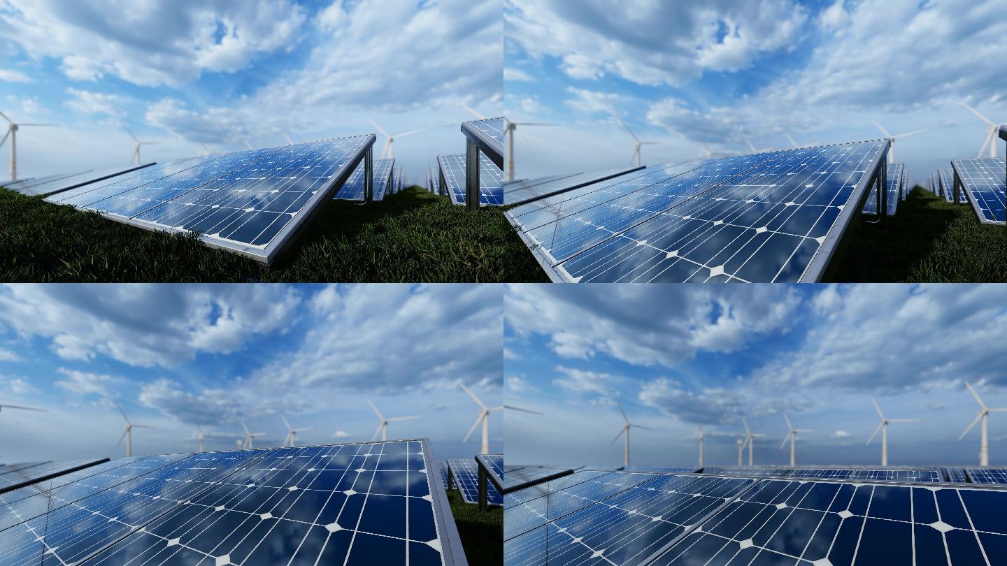 4K新能源太阳能发电站