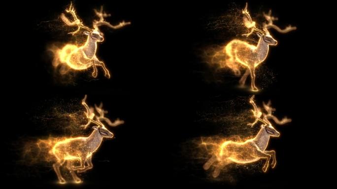 奔跑的特效鹿