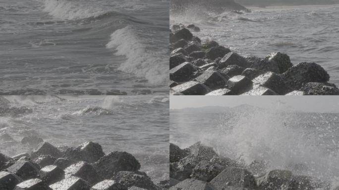 索尼15条升格拍摄涨潮和浪花（灰片）