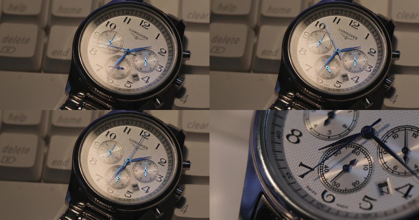 4K手表时间时针秒针分针12