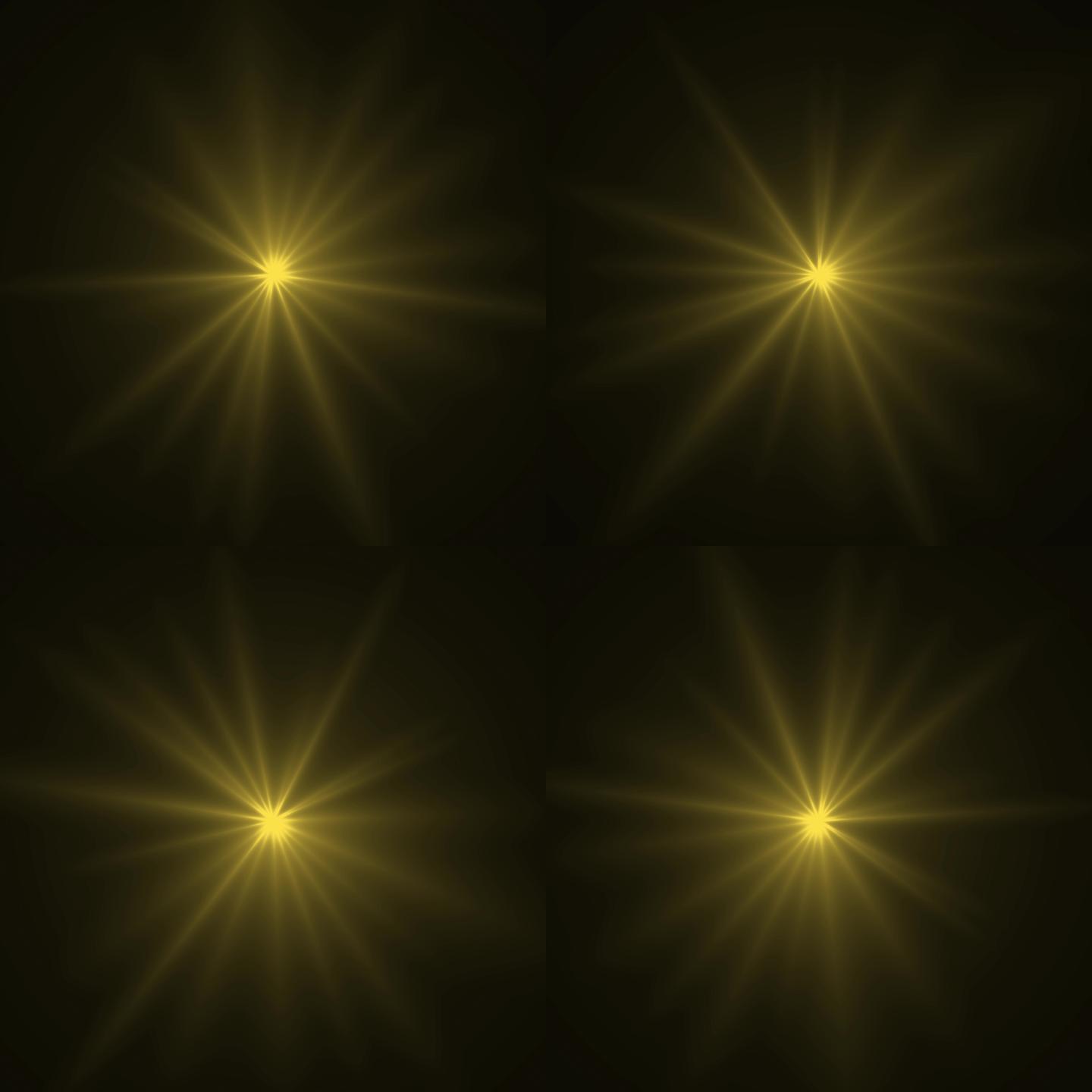 黄色点光源发光循环通道素材