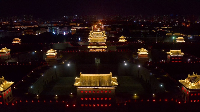 合集_大同城市夜景4K航拍