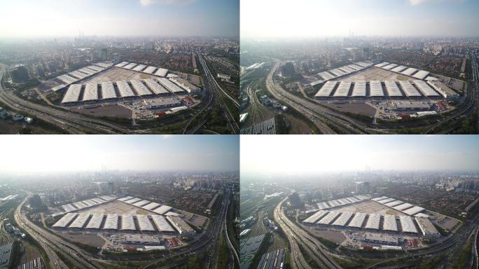 上海新国际博览中心-4K航拍原素材