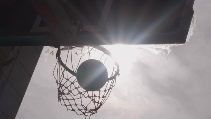 全民健身篮球投篮实拍素材