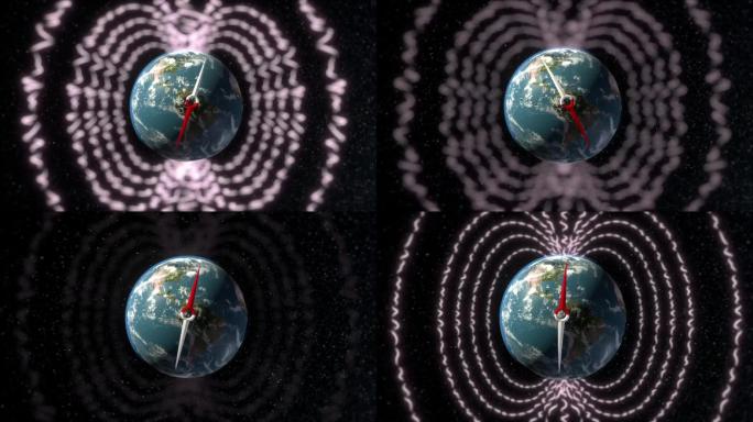 地球磁场磁极指南针
