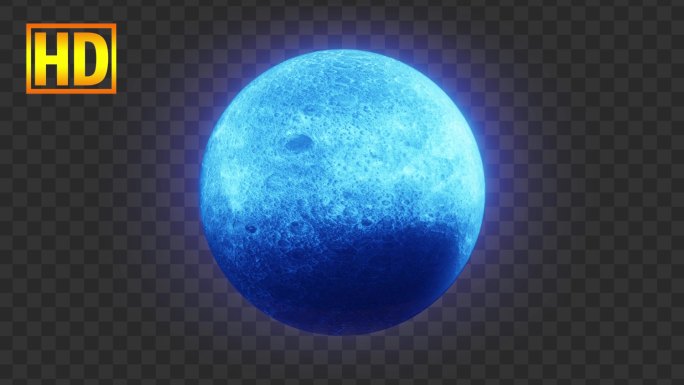 魔法月球蓝月亮-alpha通道