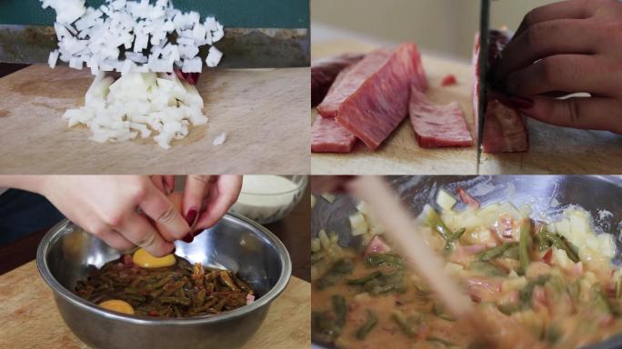 山西美食鸡蛋饼制作视频素材