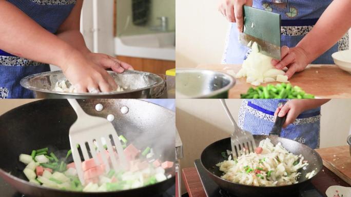 山西面食拨烂子制作视频