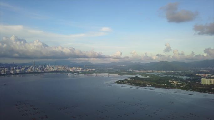 深圳航拍深圳湾公园深圳湾滨海大道