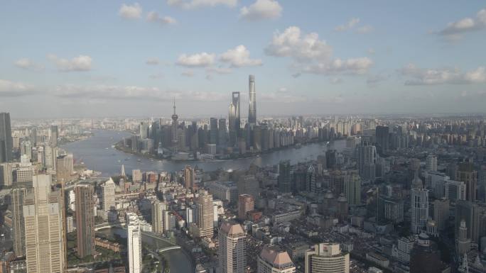 原创上海4K航拍陆家嘴金融中心-V8