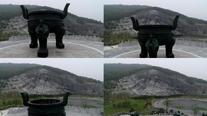 原创4K航拍全国最大的山体修复工程