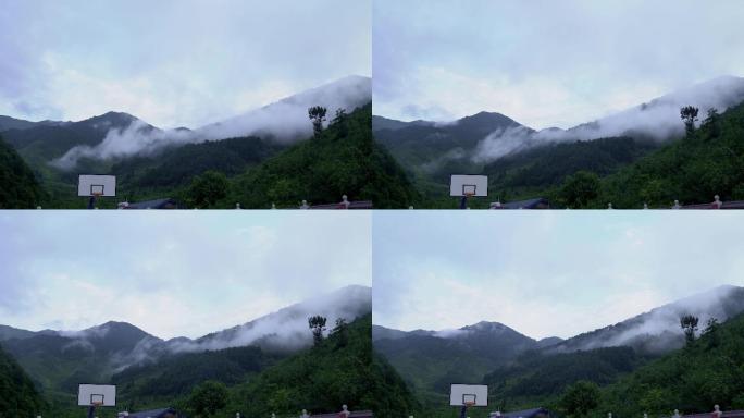 山谷山林早晨雾气延时