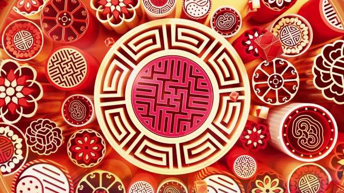 中国风节日喜庆LED大屏动画素材