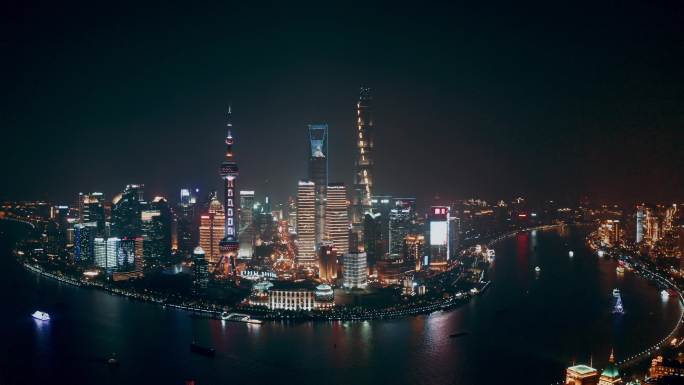 上海外滩夜景4K原创素材