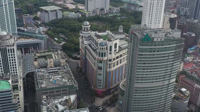 4K原素材-上海人民广场新世界城