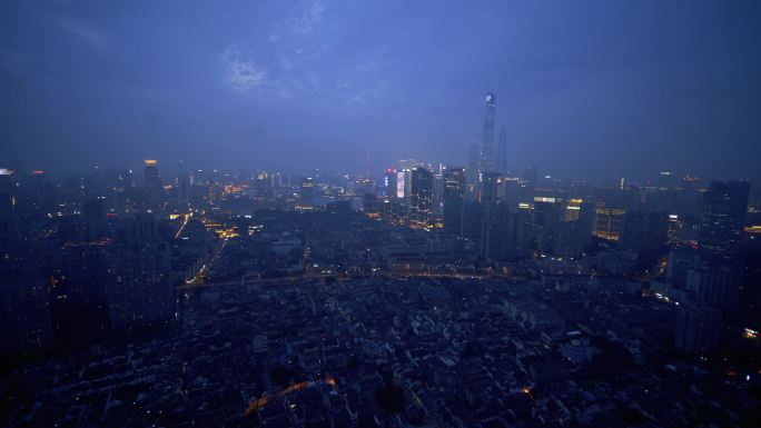 乔家路夜景大鸟瞰