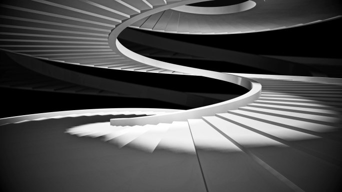 创意楼梯黑白空间视频素材