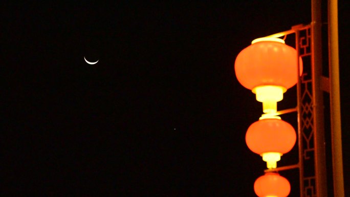 金星合月“星月童话”实拍素材