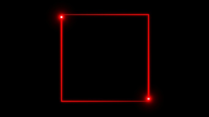4K红色粒子光线描画正方形通道视频1.