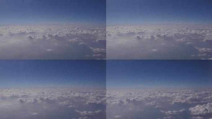 4K-原素材-蓝天白云空中