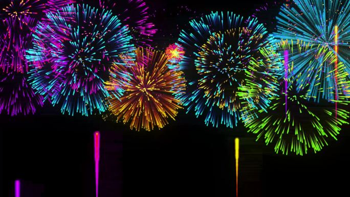 绚烂烟花（带通道可循环）