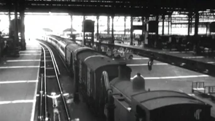 40年代蒸汽火车站