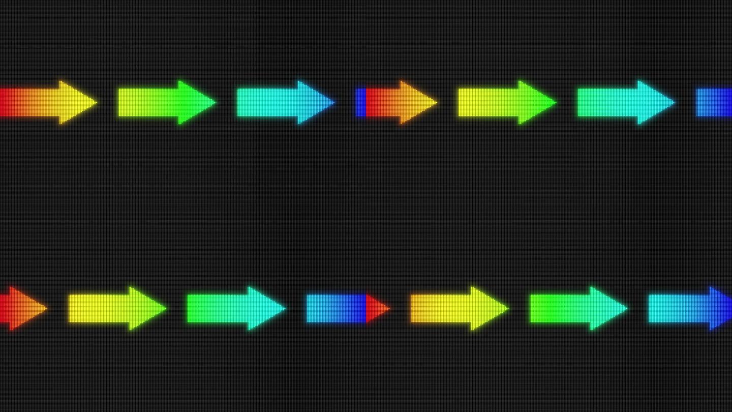 LED箭头流动模拟LED屏无缝循环