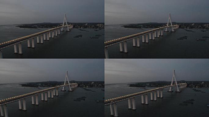 海口海文大桥桥海边