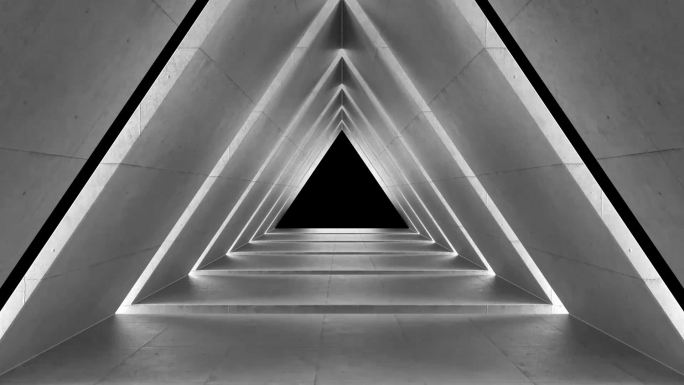 三角形隧道穿梭场景素材