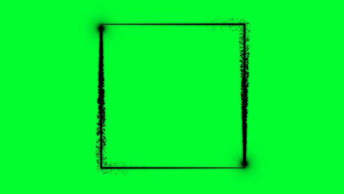 4K黑色粒子光线描画正方形通道视频3
