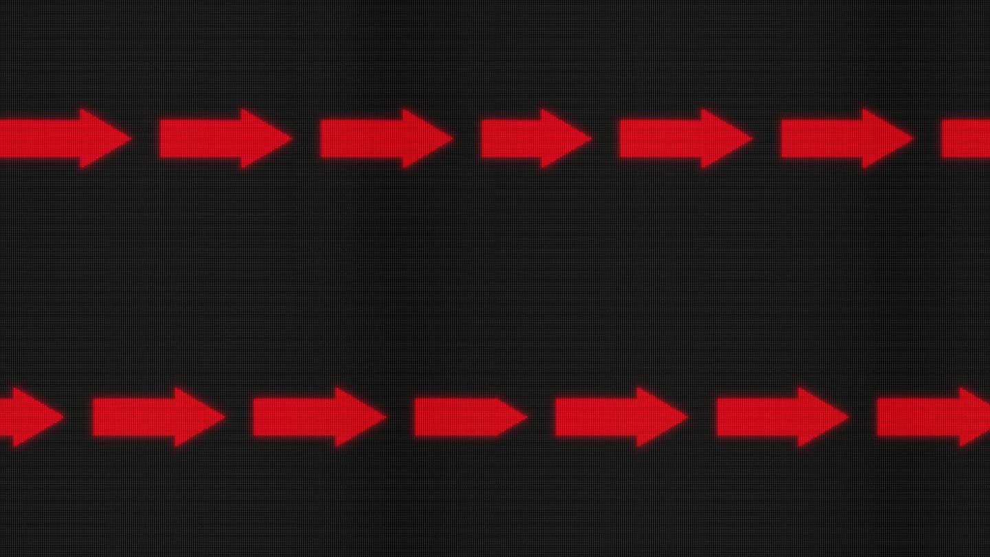 LED红色箭头流动LED屏模拟无缝循环