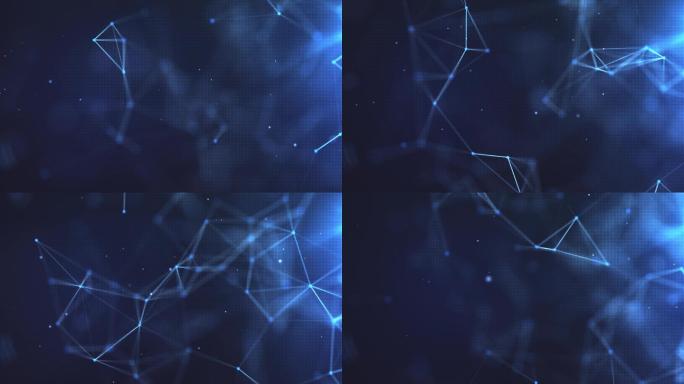 数字粒子科技蓝色特效高端动态底图背景