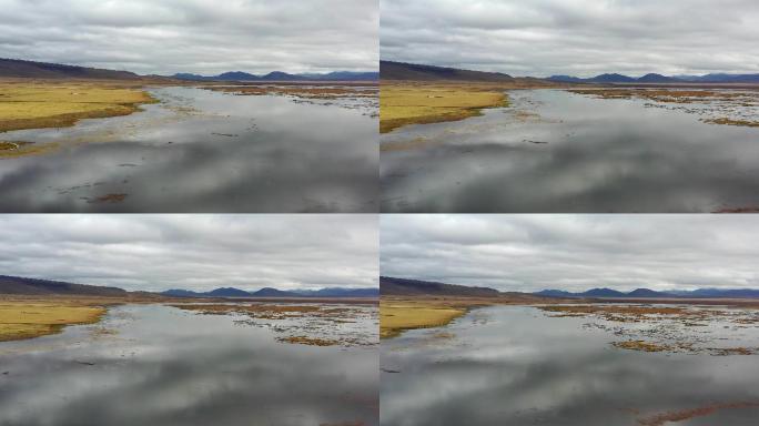 甘肃甘南碌曲尕海湖湿地航拍4K视频