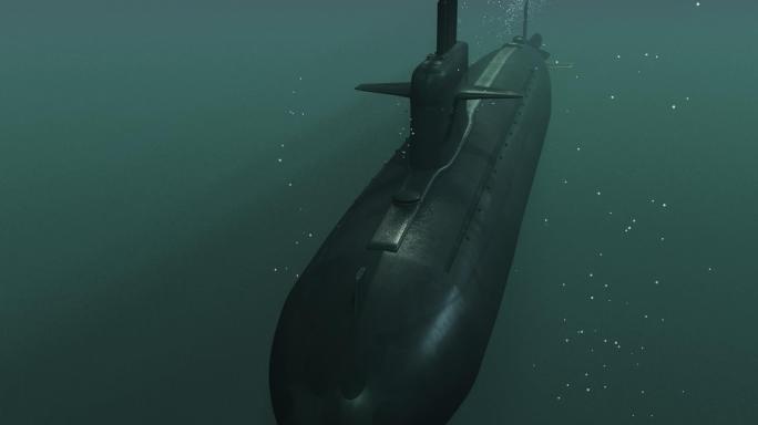 中国核潜艇水下航行