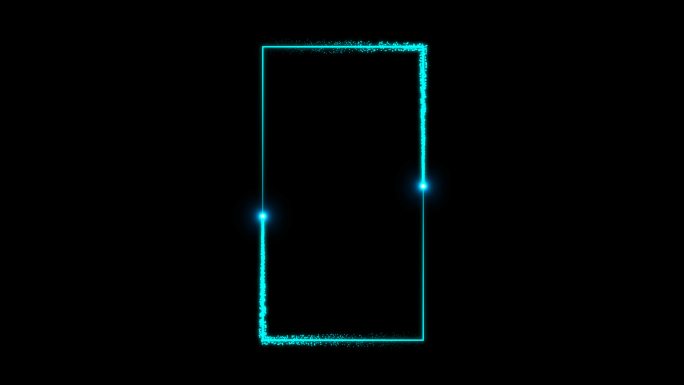 4K蓝色粒子光线描画长方形1.3