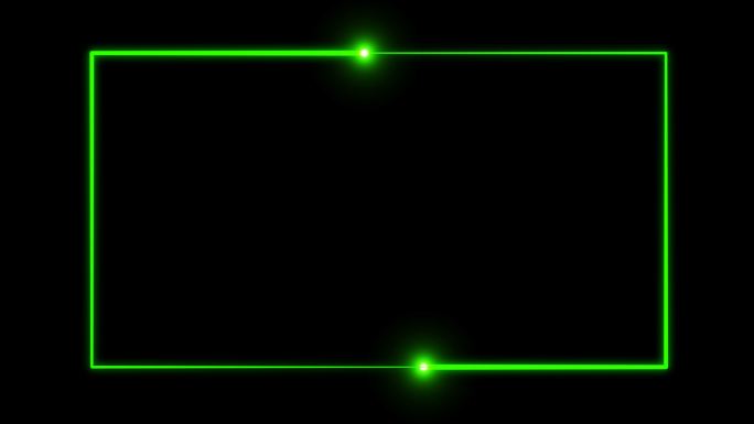 4K绿色粒子光线描画长方形1.2