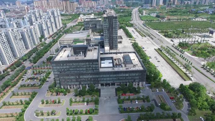 桂林市临桂区建设大厦航拍