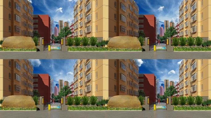 单位小区大门口（石头加单位小区名字）