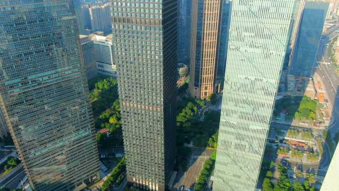 广州cbd珠江新城高楼大厦航拍