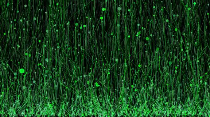 4k开场森林粒子上升流动线条科技背景灯柱
