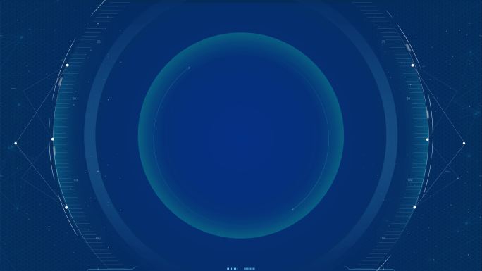 4K蓝色科技背景圆形