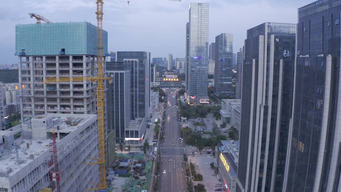 4K-原素材-济南城市道路解放道路