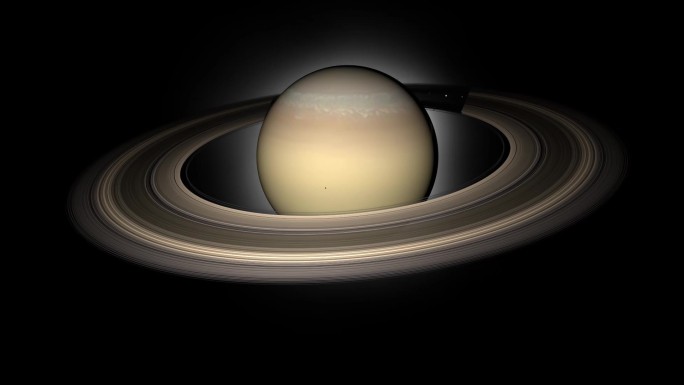 全息360度太阳系土星三维模型展示视频