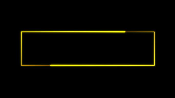 4K金黄色粒子光线描画长方形2