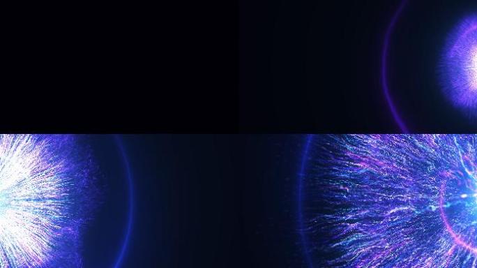 【4K长屏】彩色粒子爆炸转场元素