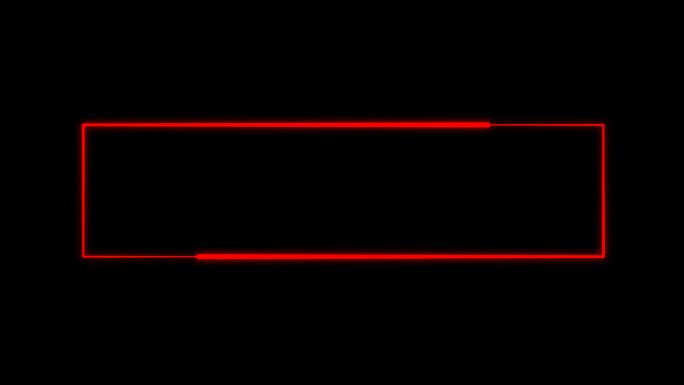 4K红色粒子光线描画长方形2