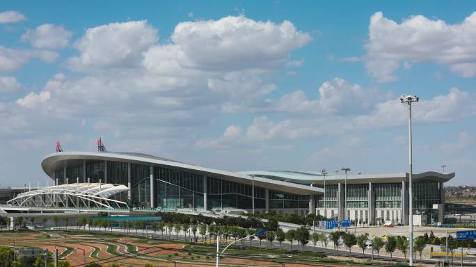 兰州中川国际机场近景延时